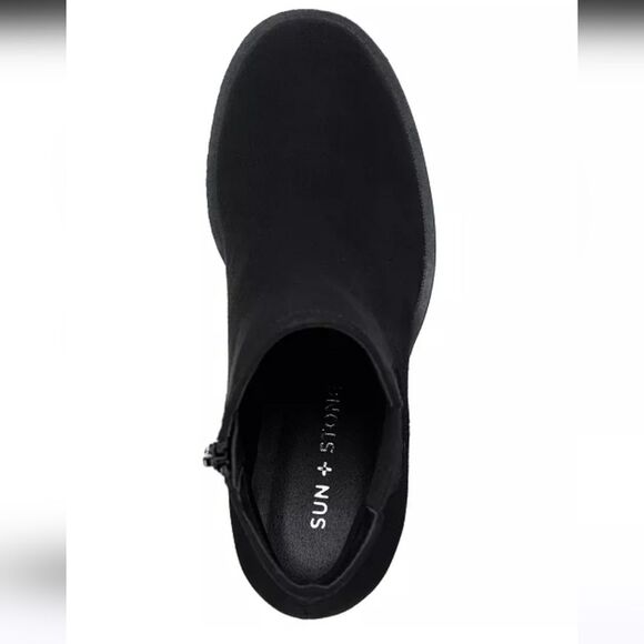 Sun + StoneWomen's Morghan Lug Sole Block-Heel Booties, Size 10 - Picture 4 of 6